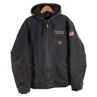 Carhartt カーハート Sherpa Lined Jacket ダック シェルパラインド ジャケット 内ボア J141 刺繡 ワッペン ブラック Size L-R 福生店