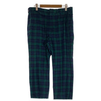 70`s ウール スラックス パンツ ブラックウォッチ タータンチェック グリーン ネイビー Size ウエスト約98cm 福生店