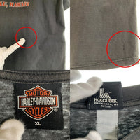 90's~ HARLEY DAVIDSON ハーレーダビッドソン バー&シールド イーグル プリントTシャツ ブラック 1999コピーライト Size XL 福生店