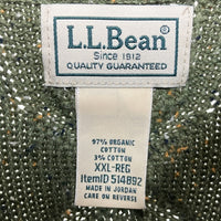 L.L.Bean エルエルビーン オーガニックコットン ケーブルニットセーター グリーン Size XXL-R 瑞穂店