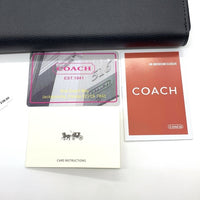 COACH コーチ C7184 ラウンドファスナーレザーウォレット 長財布 ブラック ストラップ 福生店