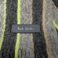 Paul Smith ポールスミス ウール マフラー グレー マルチストライプ 福生店