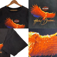 HARLEY-DAVIDSON ハーレーダビッドソン イーグル バーアンドシールド プリントTシャツ ブラック USA製 Size XL 福生店