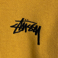 STUSSY ステューシー プルオーバースウェットパーカー イエロー バックパイルSロゴ Size M 福生店