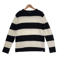 CAPTAINS HELM キャプテンズヘルム 17AW BORDER SWEATER ボーダークルーネックセーター ブラック ホワイト ポリ アクリル ウール Size L 福生店
