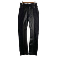 AVALONE アヴァロン 20AW 2TONE MIX PANTS 2トーンミックスパンツ フェイクレザー切替 ブラック A-20AW-DLP Size 1 福生店