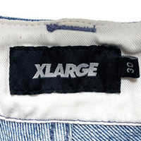 X LARGE エクストララージ Denim Cargo Pants デニムカーゴパンツ ライトブルー Size 30 瑞穂店