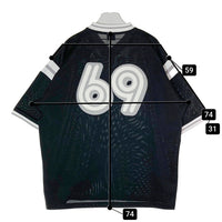 sean john ショーンジョン ロゴプリント ゲームシャツ ブラック sizeXL 瑞穂店