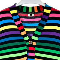 COMME des GARCONS HOMME PLUS コムデギャルソンオムプリュス PF-T006 AD2020 ボーダー 切り替え ロングカーディガン ブラック sizeS 瑞穂店