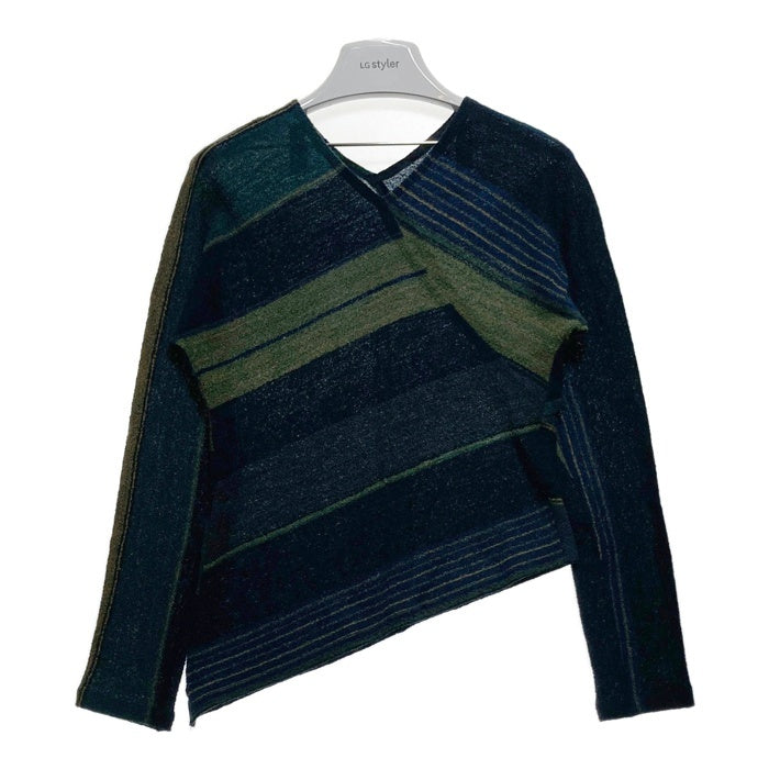 JURGEN LEHL ヨーガンレール Vネックボーダーカットソー