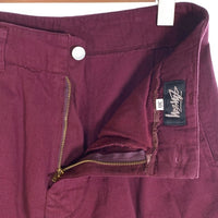 80-90's STUSSY ステューシー コットン 2タック ショートパンツ ボルドー USA製 黒タグ Size 30 福生店