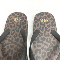 ZARA ザラ アニマル柄 レオパード サンダル ブラウン size39(25.0cm) 瑞穂店