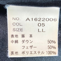 ON BOARD オンボード 豚革 レザー ダウンジャケット ブラック sizeXL 瑞穂店
