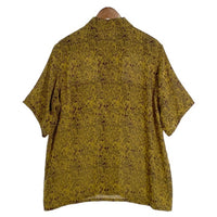 Needles ニードルズ 23SS CLASSIC SHIRT ポリエステル レーヨン オープンカラーシャツ 半袖 アブストラクト イエロー MR139 Size M 福生店