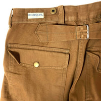 HELLER'S CAFE WAREHOUSE ヘラーズカフェ ウエアハウス サスペンダーボタン シンチバック ダック素材 ワークパンツ ブラウン size31 瑞穂店