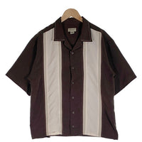 00's HUNT CLUB ハントクラブ オープンカラーストライプシャツ 半袖 ポリエステル ブラウン Size L 福生店