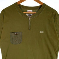 eye COMME des GARCONS コムデギャルソン JUNYA WATANABE ジュンヤワタナベ ハーフジップ 半袖 Tシャツ グリーン WM-T903 Size L 福生店