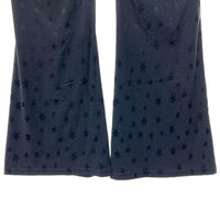 x-girl エックスガール HEXAGRAM JERSEY FLARE PANT ヘキサゴン 総柄 フレアパンツ ブラック sizeM 瑞穂店