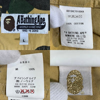 A BATHING APE アベイシングエイプ シャークフード カモフラージュシャツ 長袖 001SHC701006X Size L 福生店