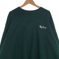 KEBOZ ケボズ クルーネック スウェットトレーナー ワンポイント ロゴ刺繡 グリーン Size XL 福生店