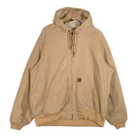 90-00's Carhartt カーハート アクティブジャケット ダック地 フード ベージュ J156 WET メキシコ製 Size XL-R 福生店