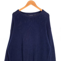 LANDS’END ランズエンド コットン クルーネックセーター ネイビー Size XL 相当 福生店