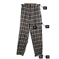 80's STUSSY ステューシー コットン チェック柄 1タックスラックス パンツ ブラック グレー USA製 黒タグ Size 32 福生店