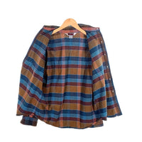 80's BIG MAC ビッグマック フランネルチェックシャツ ブラウン ブルー USA製 Size M 福生店