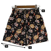 BRAVEST STUDIOS Gambing Shorts トランプ メッシュ ショーツ ハーフ パンツ ブラック Size L 福生店