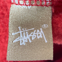 STUSSY ステューシー USA製 黒タグ 胸ワンポイント プルオーバーパーカー レッド sizeM 瑞穂店