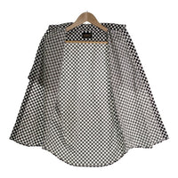 CORE FIGHTER コアファイター チェッカーフラッグ ボタンダウン 半袖 コットンシャツ ブラック ホワイト Size M 福生店