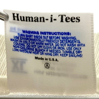 Human-i-Tees ヒューマンアイティーズ USA製 シングルステッチ ゴリラ to be or not to be シェイクスピア アートTシャツ ホワイト sizeXL 瑞穂店