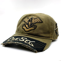 DIESEL ディーゼル C-PATCHY シーパッチー ベースボールキャップ ダメージ加工 オリーブ A24140 Size 2 福生店