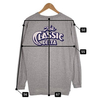 DELTA デルタ プリント ロングスリーブTシャツ グレー Size L 福生店