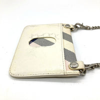 BURBERRY BLUE LABEL バーバリーブルーレーベル コイン パスケース チャーム ホワイト マルチ 瑞穂店