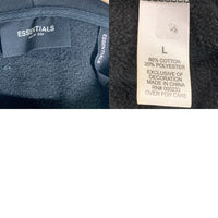 ESSENTIALS エッセンシャルズ リフレクターロゴプリント プルオーバースウェットパーカー ブラック Size L 福生店