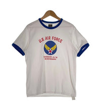 THE REAL McCOY'S リアルマッコイズ U.S.AIR FORCE プリント リンガーTシャツ ホワイト ブルー Size M 福生店
