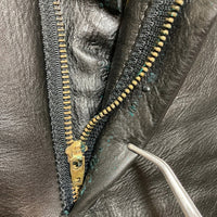 VANSON バンソン レザーパンツ テーパード ブラック 裾切りっぱなし Size 34 瑞穂店