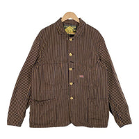 TCB JEANS ティーシービージーンズ Cathartt Chore Coat Tabby Cat Stripe キャットハート チョアコート カバーオール ブラウンヒッコリー Size 42 相当 福生店