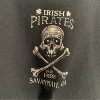 00's IRISH PIRATES FOR HIRE スカルボーン プリントTシャツ ブラック 2005コピーライト anvil Size 2XL 福生店