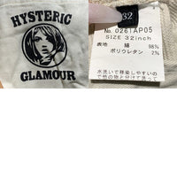 HYSTERIC GLAMOUR ヒステリックグラマー ベッドフォードコードストレッチ スリムパンツ アイボリー 0261AP05 Size 32 福生店