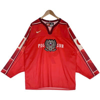 90's NIKE ナイキ ロシア 長野 オリンピック 長袖 ホッケーシャツ レッド Size48 福生店