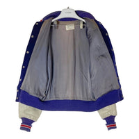 ALBION AWARD JACKET アルビオン SFワッペン 袖レザー スタジャン アワードジャケット ネイビー×ホワイト size38 瑞穂店