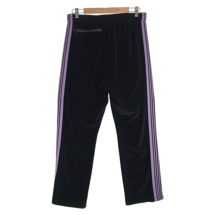 Needles ニードルズ Narrow Track Pant - C/PE Velour ナロートラックパンツ ベロア ブラック パープル  KP227 Size M 福生店