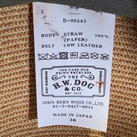 THE H.W.DOG & CO. ザ エイチ ダブリュー ドッグ アンド カンパニー フロント ペーパー8 ハット 麦わら帽子 ベージュ D-00243 Size 38 福生店