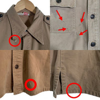 70's Levi's リーバイス カラーデニムシャツ ベージュ エポーレット USA製 三角タグ 70676-4023 やや厚手 Size L 福生店