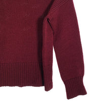40's~ HIGHLAND ハイランド ボートネック ローゲージ ウールセーター ボルドー 厚手 Size - 福生店