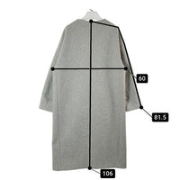 ADORE アドーア 531-5252124 ウール ノーカラー コート グレー size38 瑞穂店