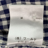 Everwear ギンガムチェック ワークシャツ MASTERPIECE マスターピース ネイビー ホワイト Size M 福生店