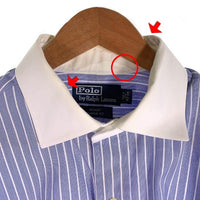 Polo by Ralph Lauren ポロラルフローレン REGENT CLASSIC-FIT クレリックシャツ ストライプ 長袖 コットン Size 43-86 福生店